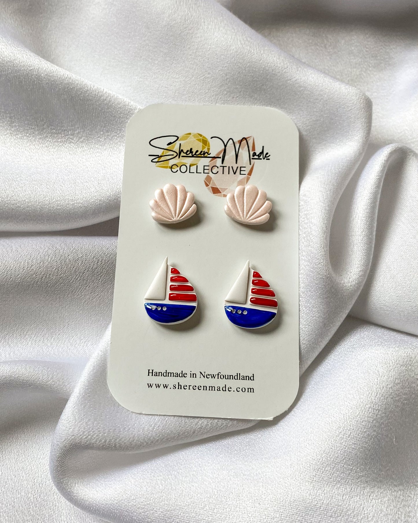 Sail boat and seashell (studs pack)
